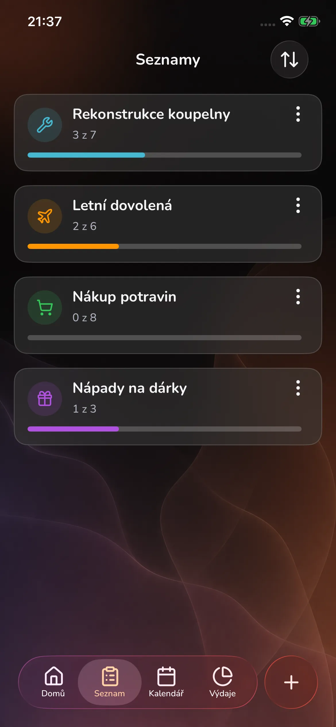 Toggly — lists