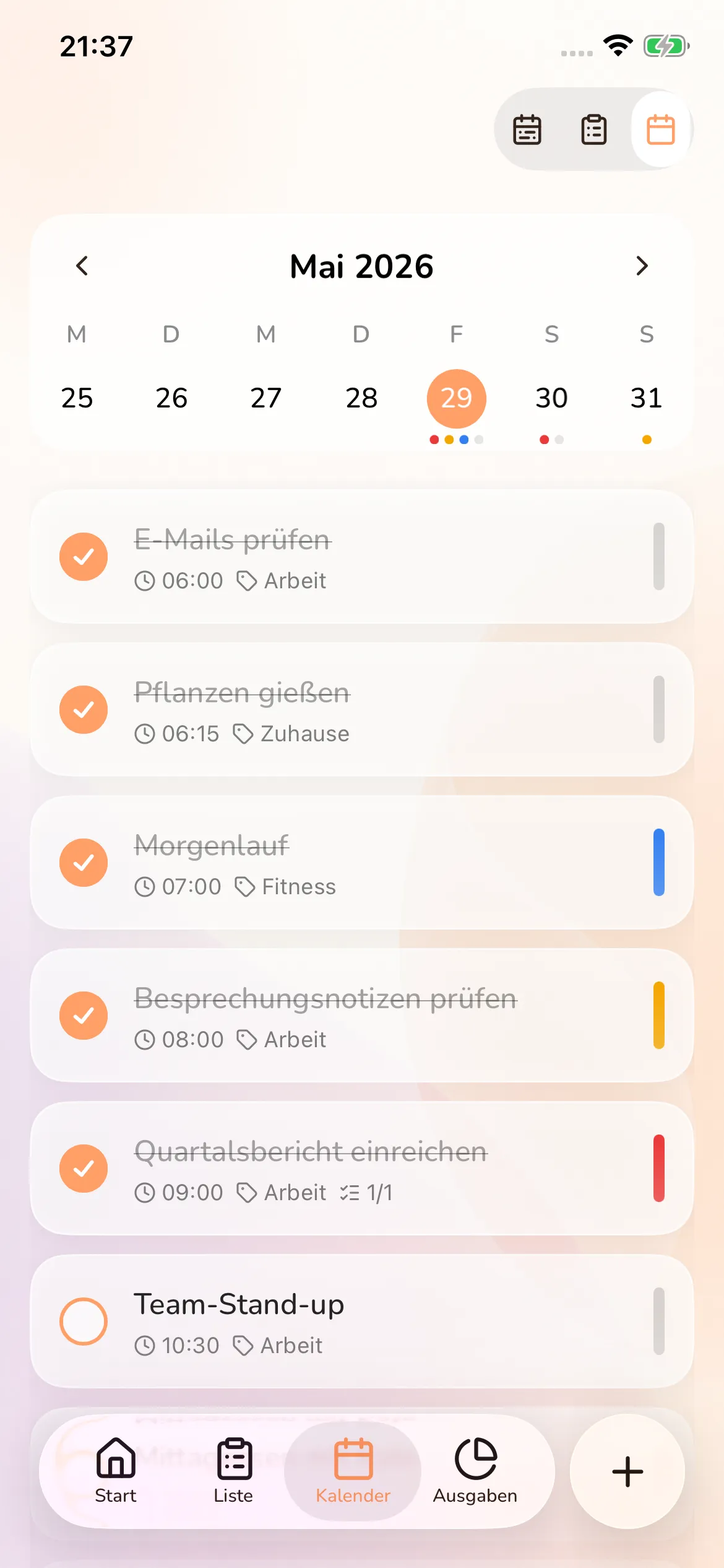 Toggly — calendar