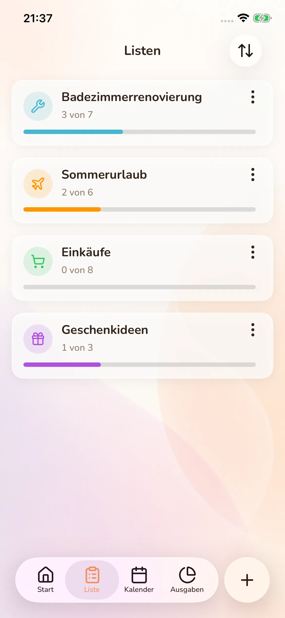 Toggly — lists