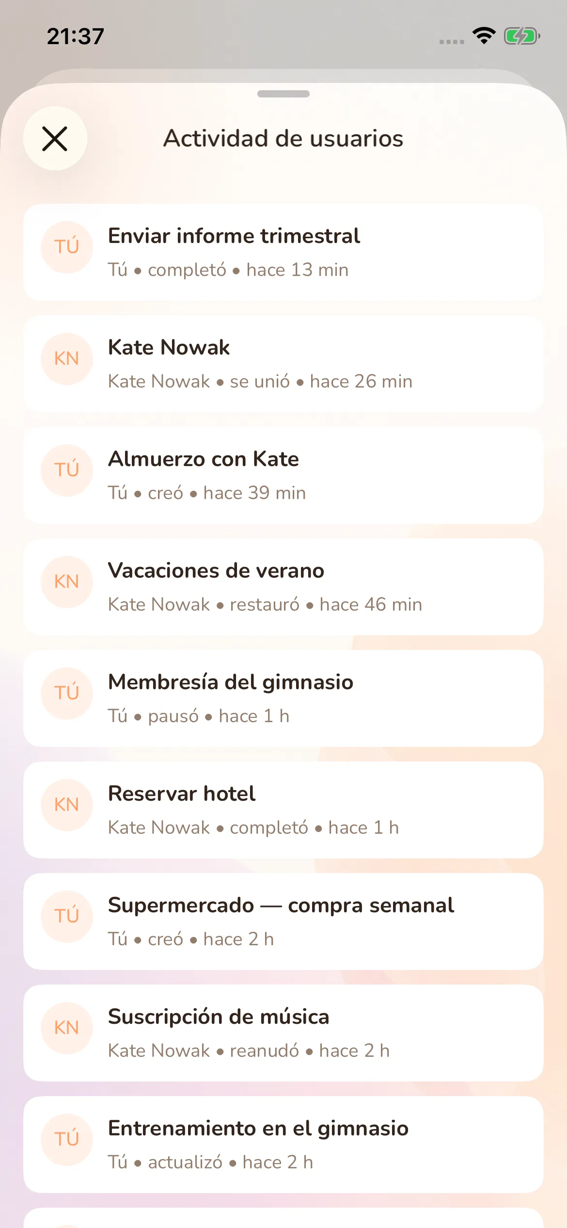 Toggly — activity