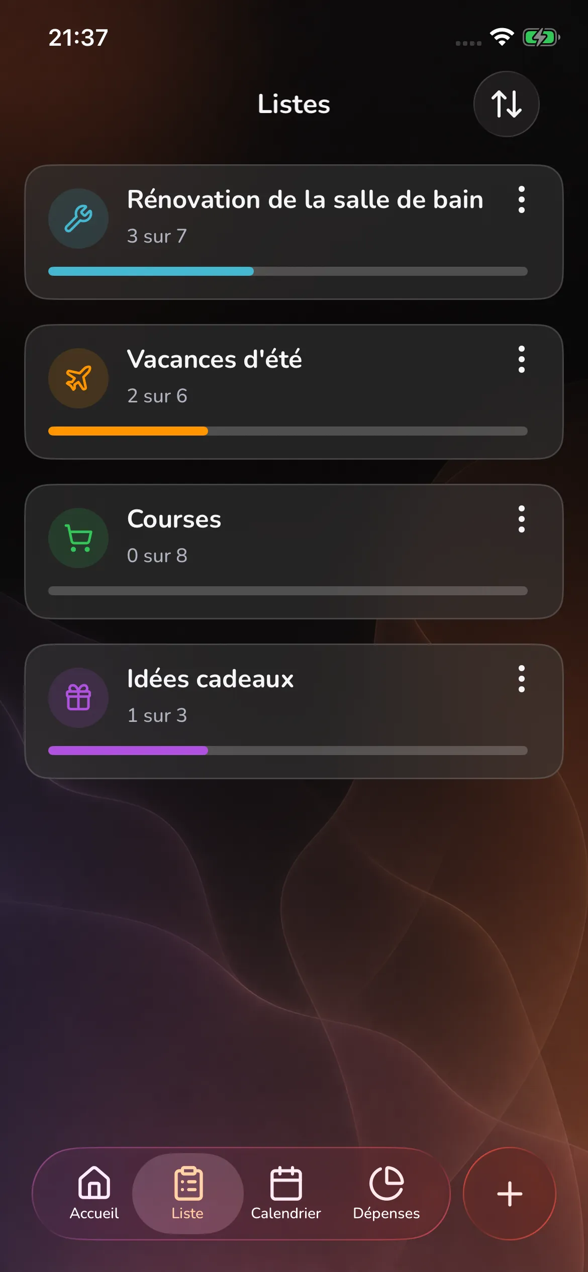 Toggly — lists