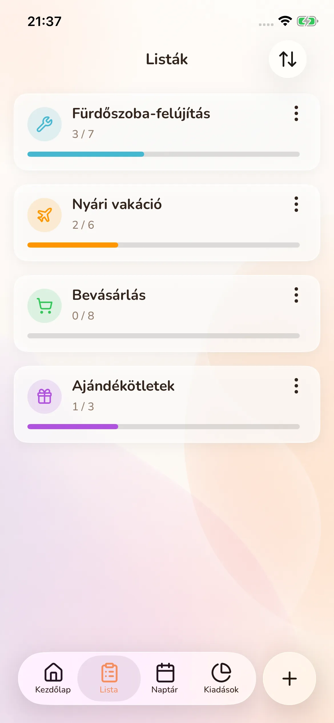 Toggly — lists