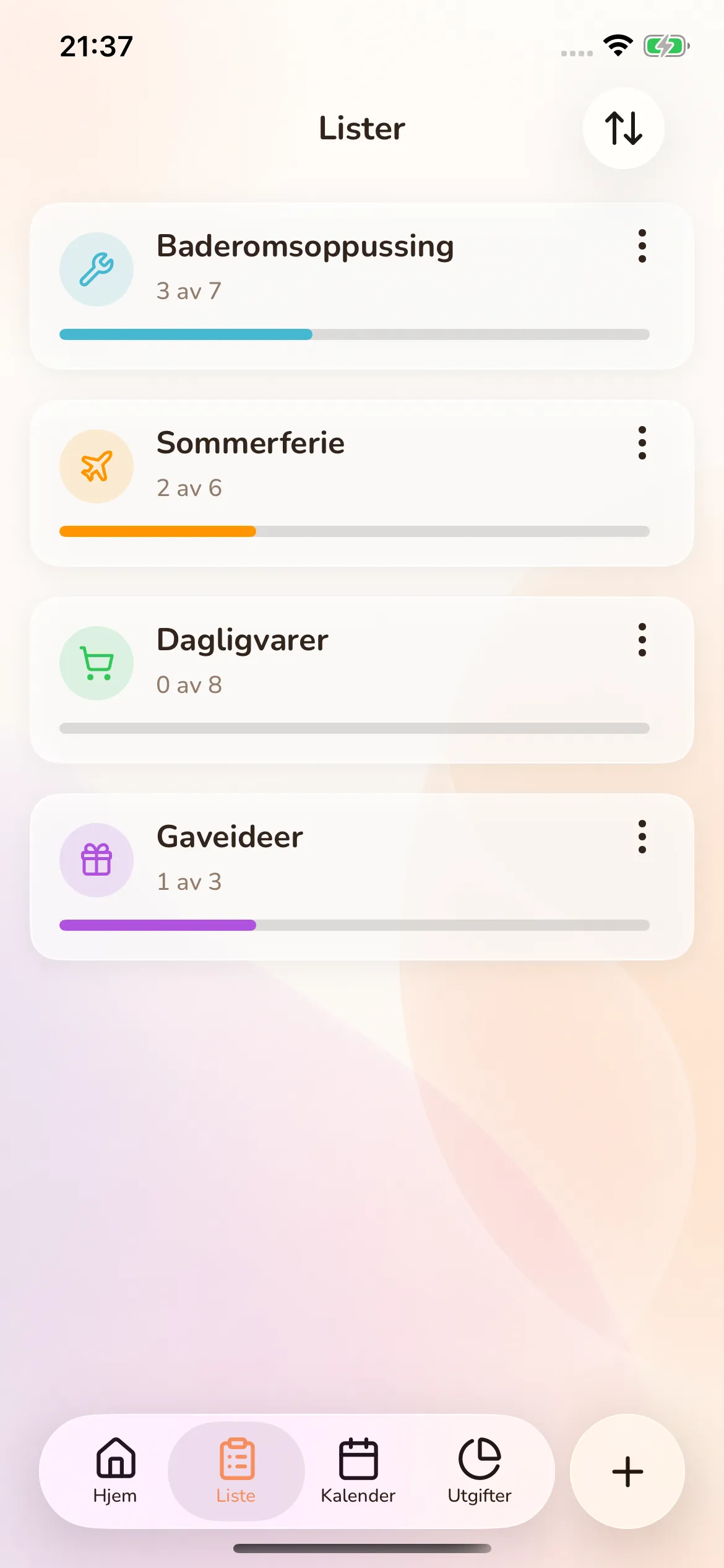 Toggly — lists
