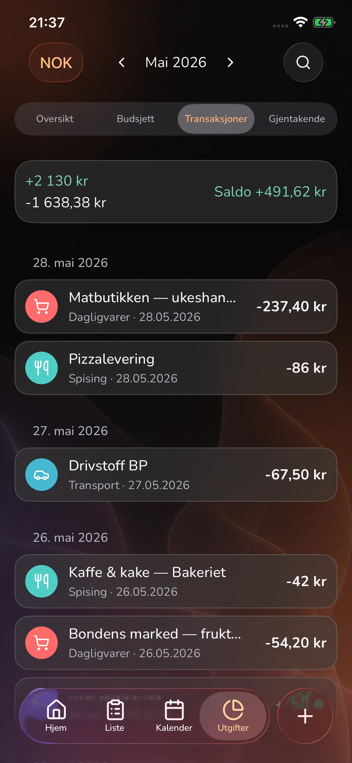 Toggly — transactions