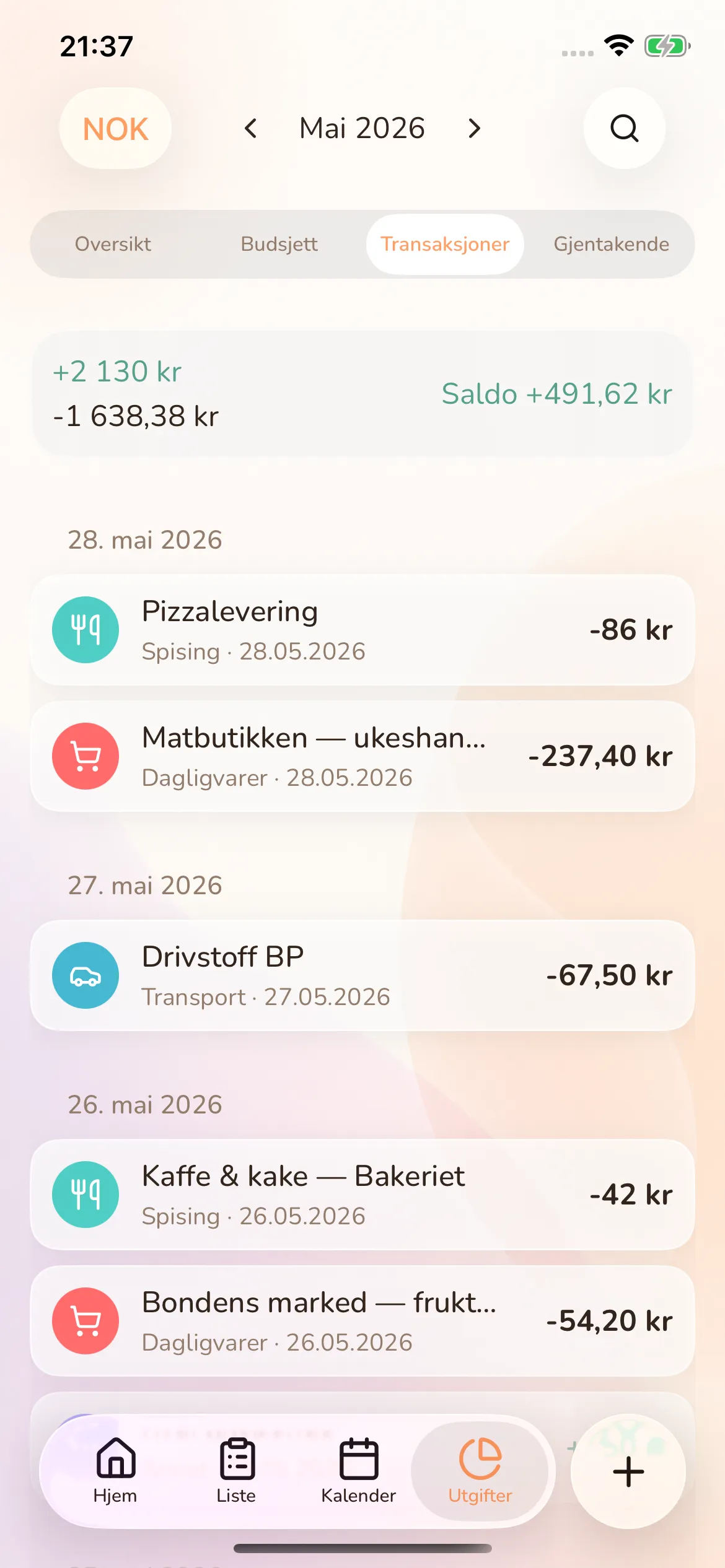 Toggly — transactions