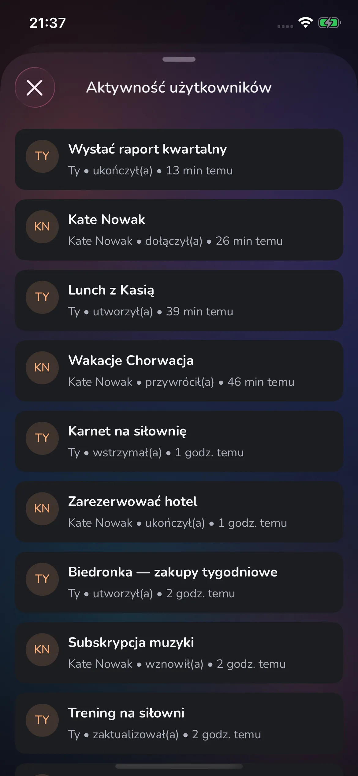 Toggly — activity