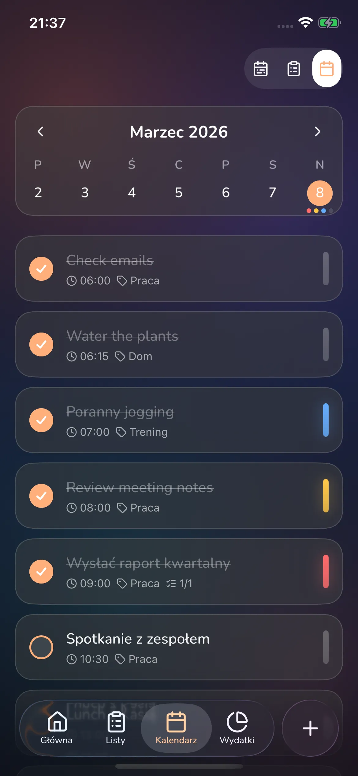 Toggly — calendar