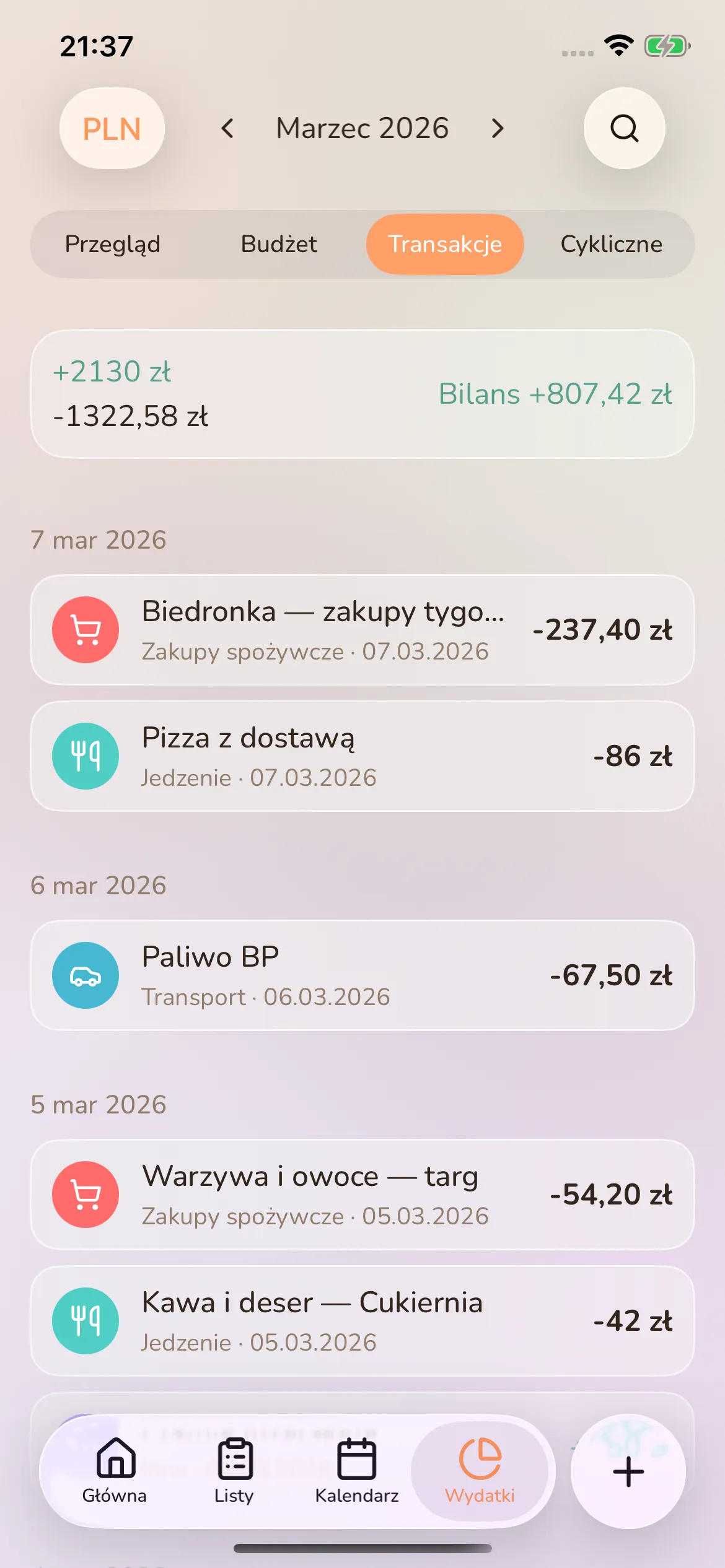 Toggly — transactions
