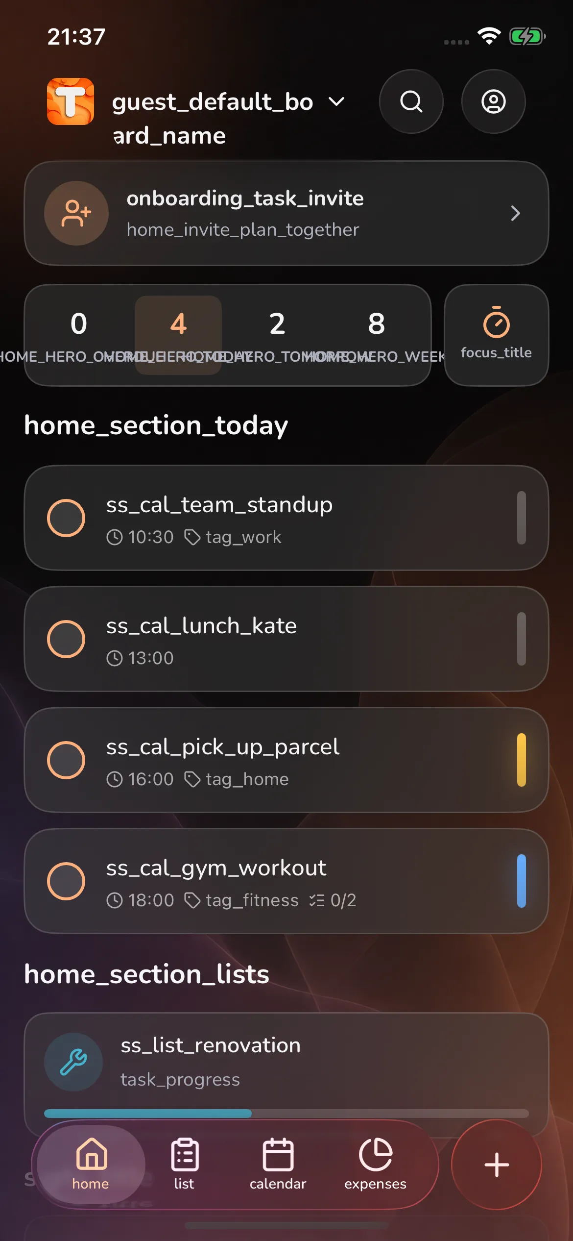 Toggly — calendar