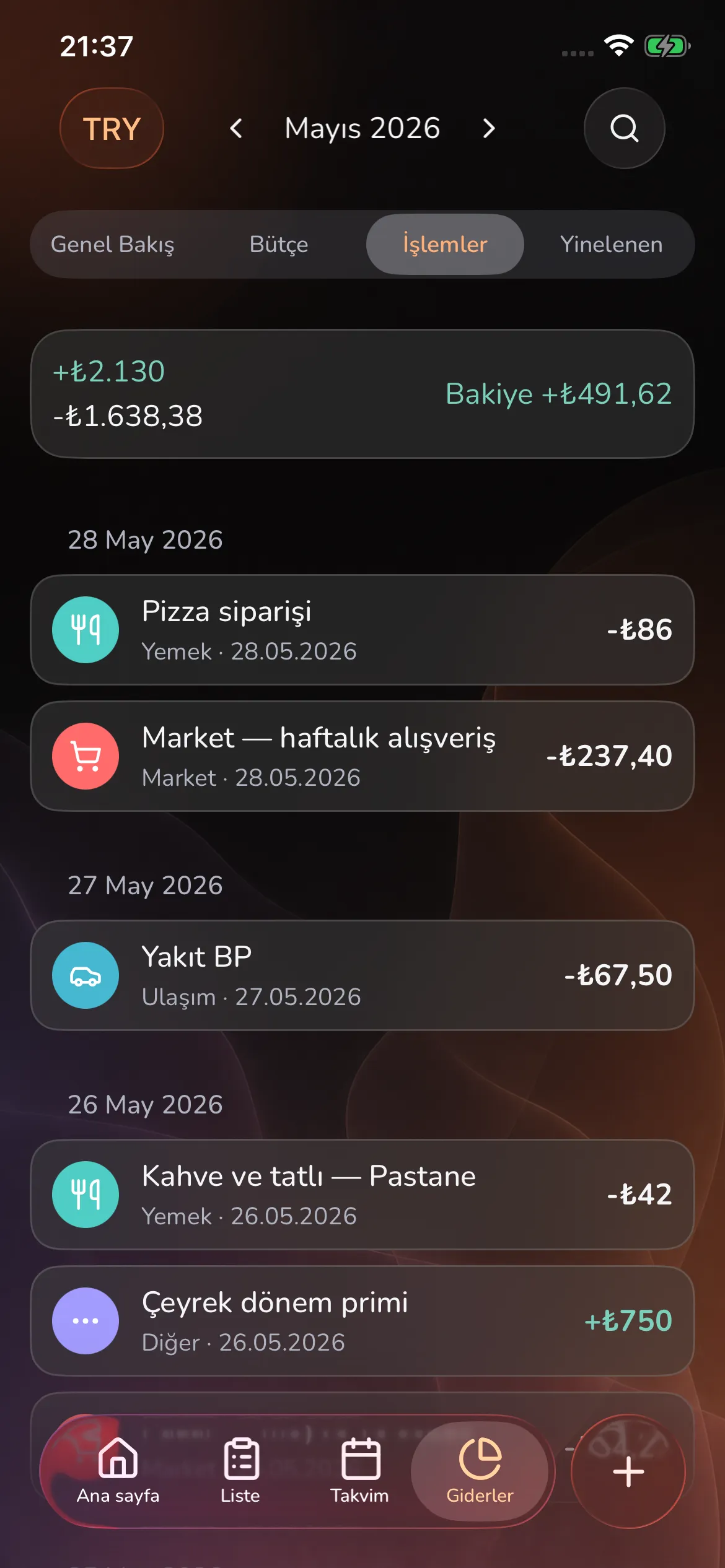 Toggly — transactions