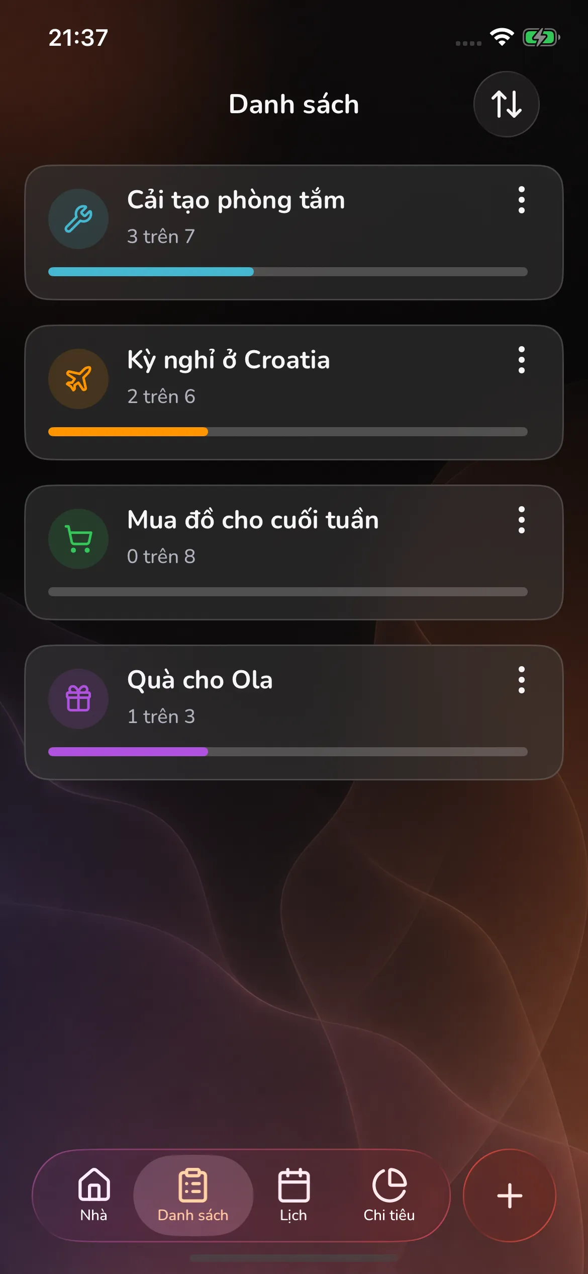 Toggly — lists