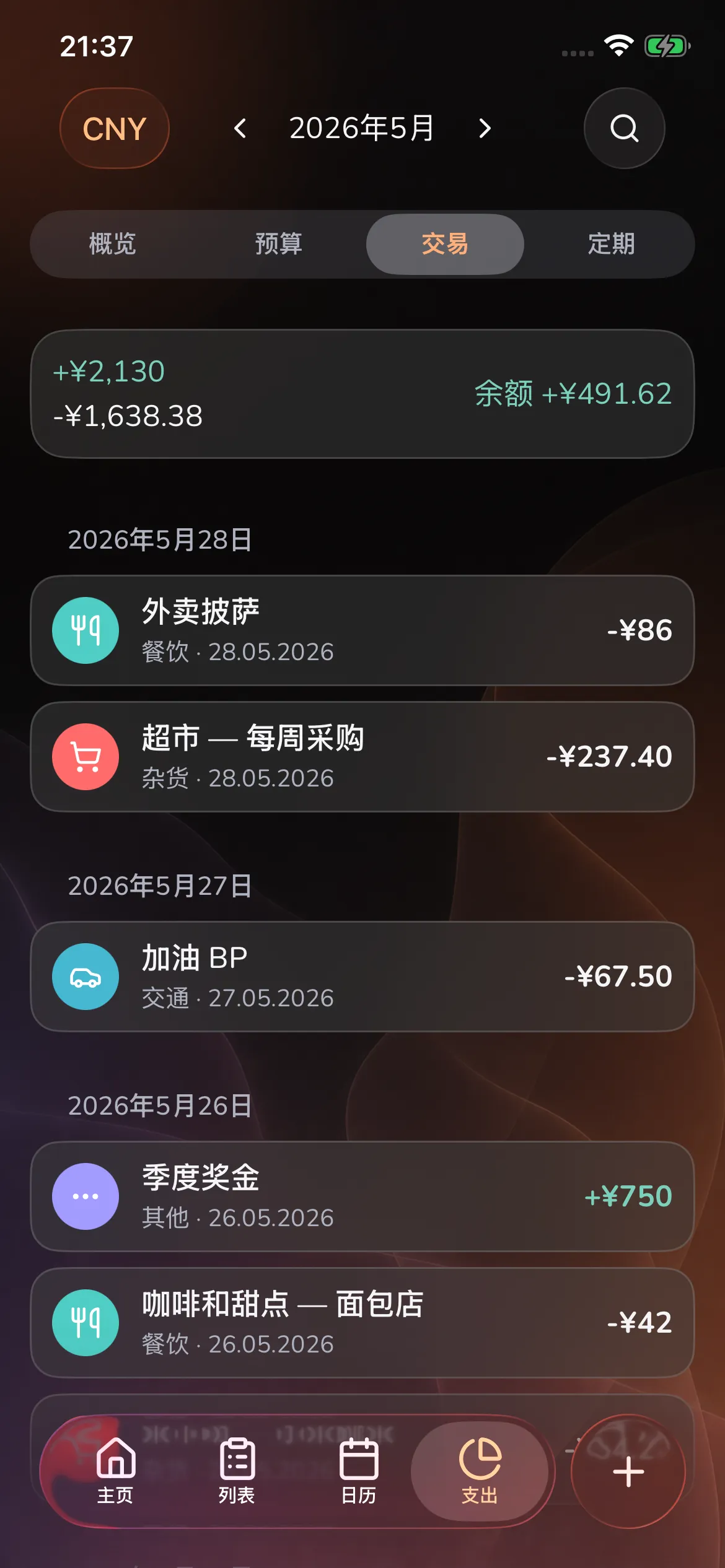 Toggly — transactions